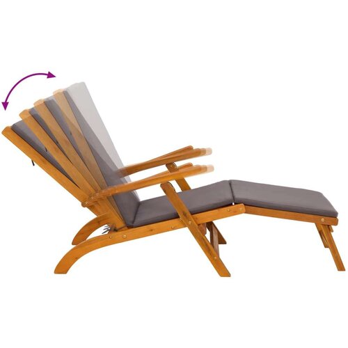  Ležaljka koja se može preklopiti i nagnuti 3 pcs Tamnosiva Slike