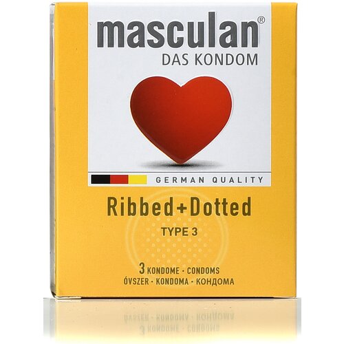 MASCULAN Ribbed Dotted kondomi pakovanje sa 3 kondoma 41721 Cene