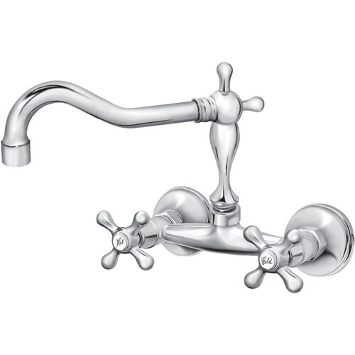 Rosan nostalgija zidna dvoručna baterija za sudoperu ili lavabo Roma 110mm N03201 Cene