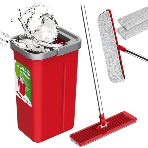 GreenBlue Flat Mop + Bucket + Telescopic Pole + 2 x Microfibre Pad 5.7L Floor Cleaning XXL Set Rotating Head Cijene