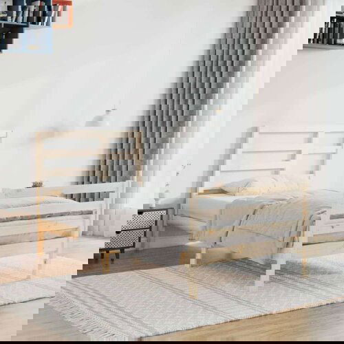  Za krevet od masivnog drva 100 x 200 cm Slike