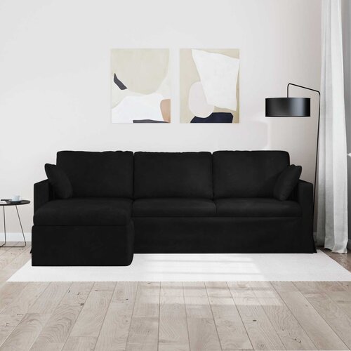 SOFA Crna 228 x 134 x 80 cm Bar&amp;scaron;un Slike