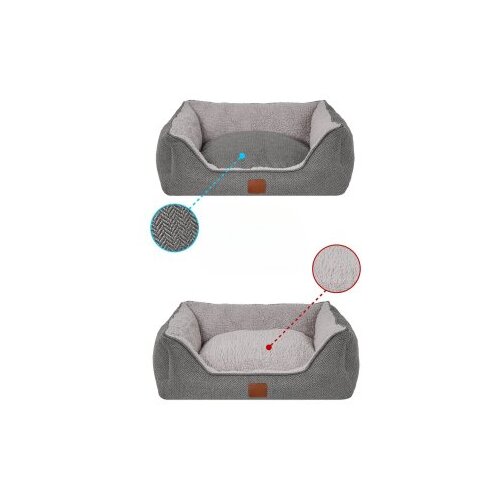 Paws &amp;amp; Whiskers krevet za ljubimce zeus, 100x80x20 cm, sivi Slike