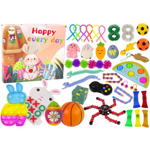 Easter Fidget Toys Pop It Squishy Anti-stress 41 Piece Toy Set. Slike