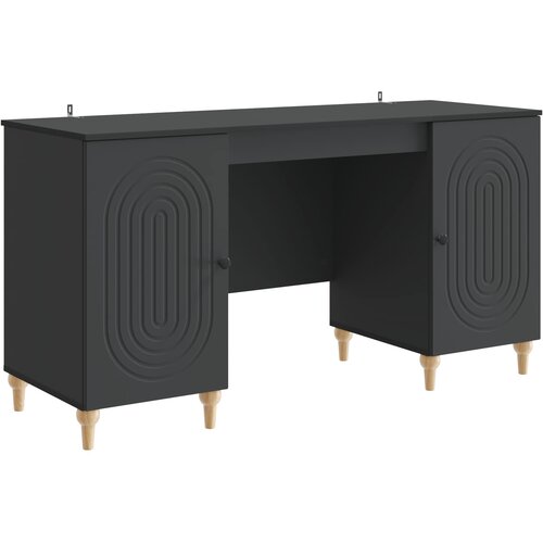  Stol s policom Crna 142,5 x 50 x 75 cm Konstruirano drvo Cene