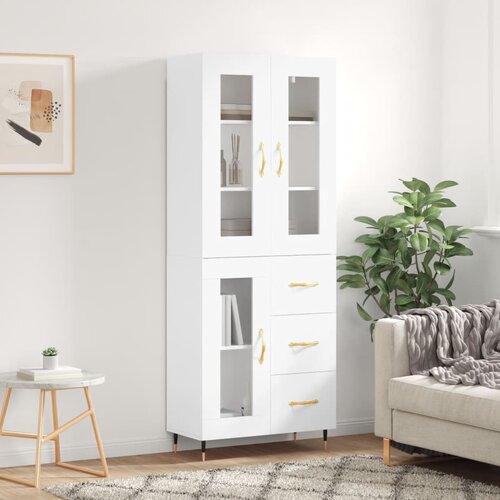 vidaXL Visoka komoda bijela 69 5x34x180 cm konstruirano drvo Cijene