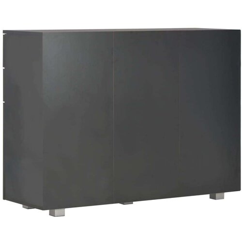  Komoda visoki sjaj crna 107x35x80 5 cm Slike