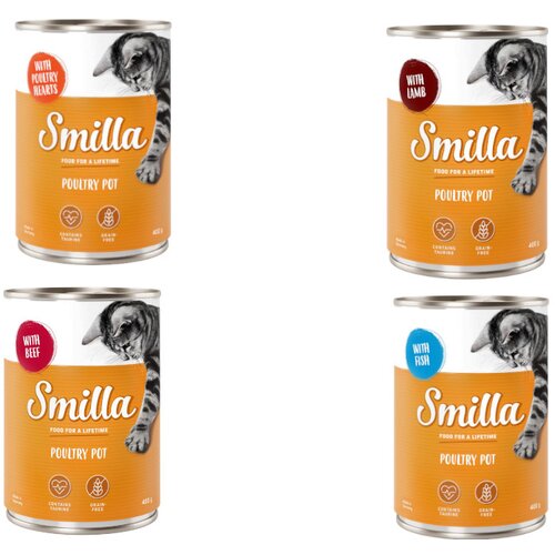 Smilla lončić s peradi 6 x 400 g - Mix: perad/srca peradi, perad/janjetina, perad/govedina, perad/riba Cijene
