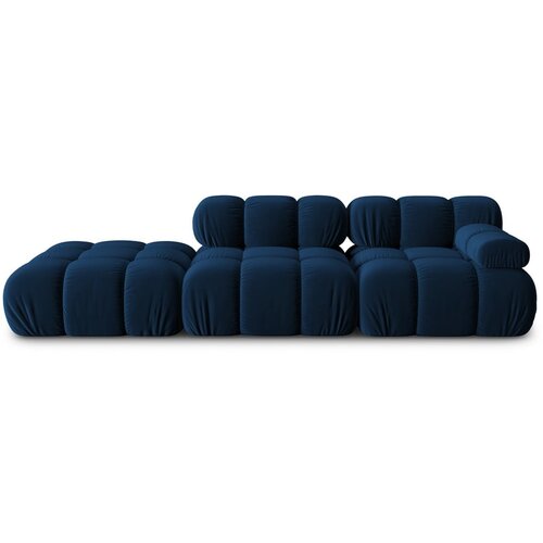 Micadoni Home modra žametna sedežna garnitura 282 cm bellis &amp;ndash; Slike