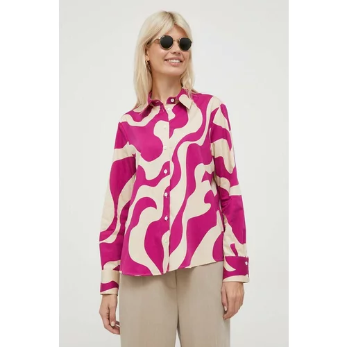 Seidensticker Pamučna košulja za žene, boja: ružičasta, regular, s klasičnim ovratnikom