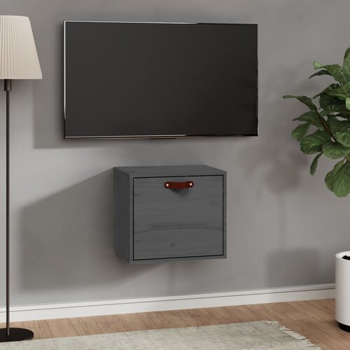 vidaXL Stenska omarica siva 40x30x35 cm trdna borovina Cene
