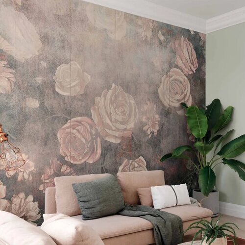  Foto tapeta - Misty nature - orange flowers on a non-uniformly textured background 150x105 Cene