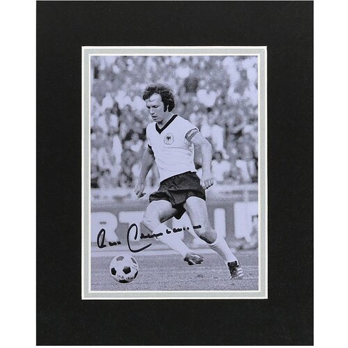  Franz beckenbauer signed 10"x8" photo display germany autograph memorabilia coa Cene