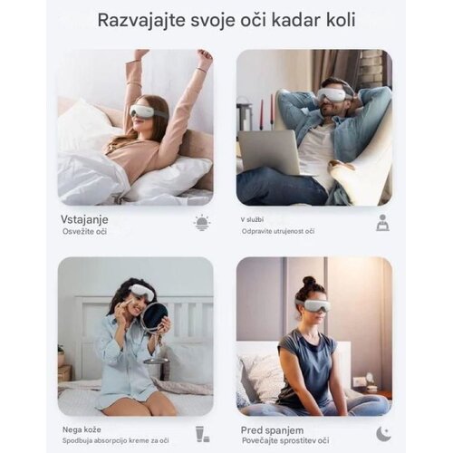 RENPHO masažni aparat za oči Eyeris 1, črna, PEU-RF-EM001-BK Slike