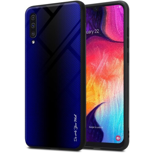 Cadorabo Ohi&scaron;je, združljiv s Samsung - Stripe Optics v kobaltu vijolični - za&scaron;čitni pokrov iz silikona TPU in hrbta iz kaljenega stekla, (20578754) Cene