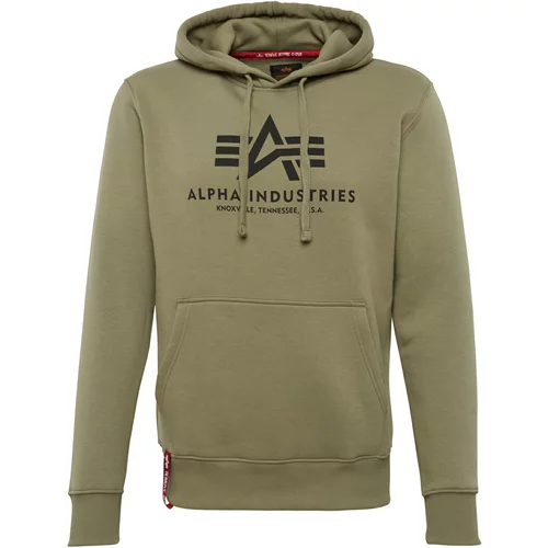 Alpha Industries Sweater majica maslinasta / crna