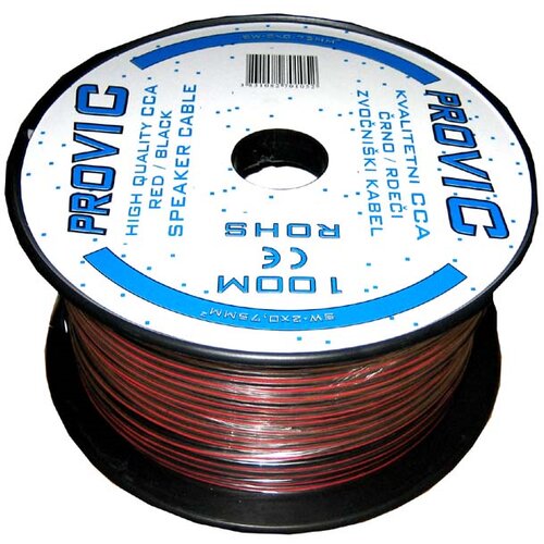 Cabletech Kabel za avtozvočnike 100m 2x 1.00 mm2 rdeč-črn, (20773107) Cene