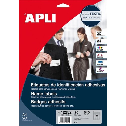 Apli Samolepilne odstranljive imenske nalepke 20 listov, (20370967) Cene