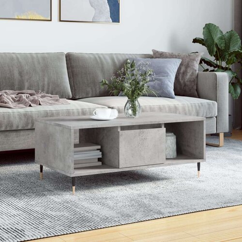 VidaXL Stolić za kavu boja betona 90x50x36 5 cm konstruirano drvo Slike