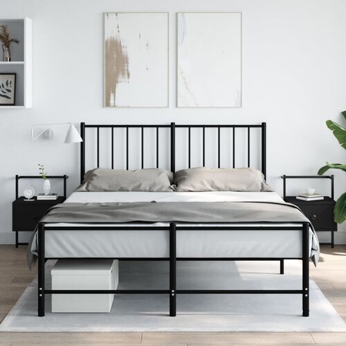 VidaXL Stenska nočna omarica 2 kosa črna 35x30x51 cm inženirski les Slike
