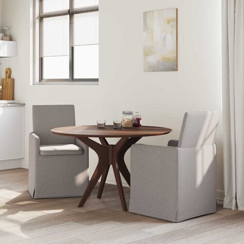  Trpezarijske stolice 2 pcs Sivo-smeđa 57 x 67 x 95 cm tkanina Slike