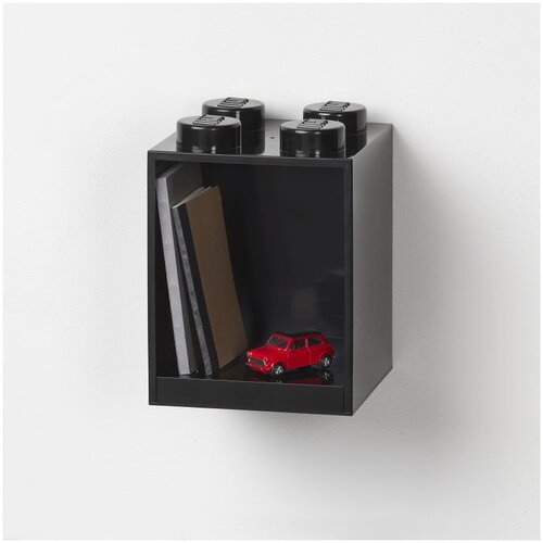 Lego Otroška črna stenska polica LEGO® Brick 4 Cene