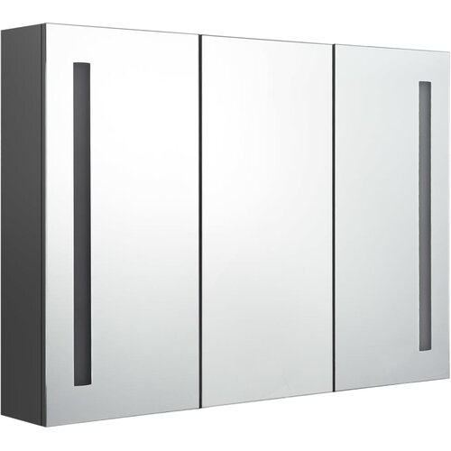 Maison Chic LED Kopalniška omarica - Kopalniški kabinet z ogledalom 89x14x62 cm siva, (21794567) Cene
