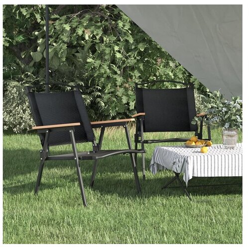  Stolice za kampiranje 2 kom crne 54x55x78 cm od tkanine Oxford Cijene