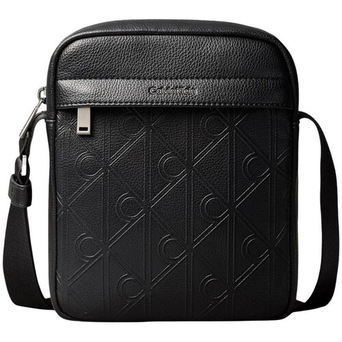Calvin Klein Jeans Torbe za čez ramo EMBLEM AOP DEBOSS REPORTER LV04D3562G Črna Slike