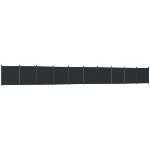 VidaXL Panel za ogradu sivi 1737 x 186 cm WPC Slike