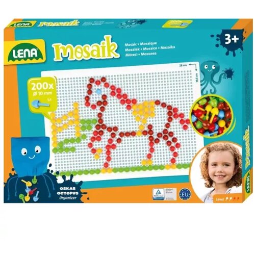 Lena LENA: Mozaik Prozirni kreativni set sa čavlićima 10mm 200kom Cene