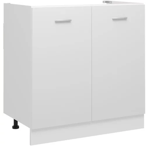  Spodnja omarica za umivalnik bela 80x46x81,5 cm iverna plošča