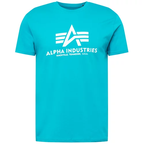 Alpha Industries Majica tirkiz / bijela