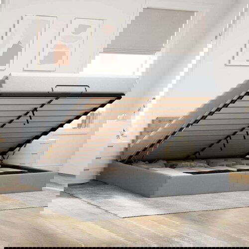 vidaXL Otomanski krevet s madracem svijetlosivi 180x200cm od tkanine Cene