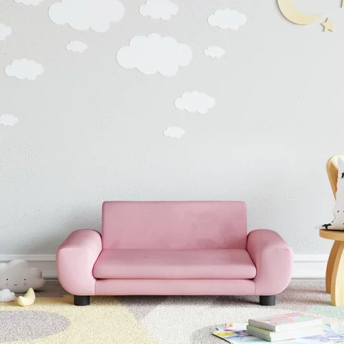  Dječja fotelja ružičasta 70 x 45 x 33 cm baršunasta