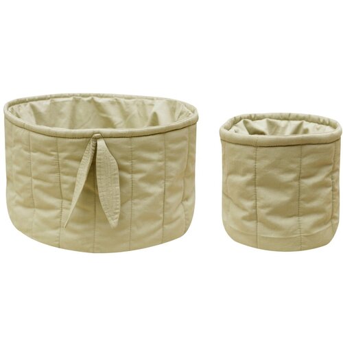 Lorena Canals Svijetlo zelene tekstilne dječje kutije za pohranu u setu 2 kom ø 30x20 cm Bambie Olive – Cijene