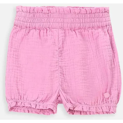 Coccodrillo Dječje pamučne kratke hlače boja: ružičasta, bez uzorka