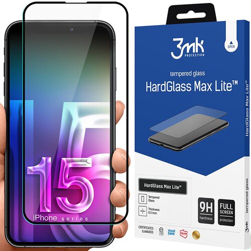3mk HARDGLASS MAX LITE ZA APPLE IPHONE 15 PRO MAX KALJENO STEKLO, (21966332) Slike
