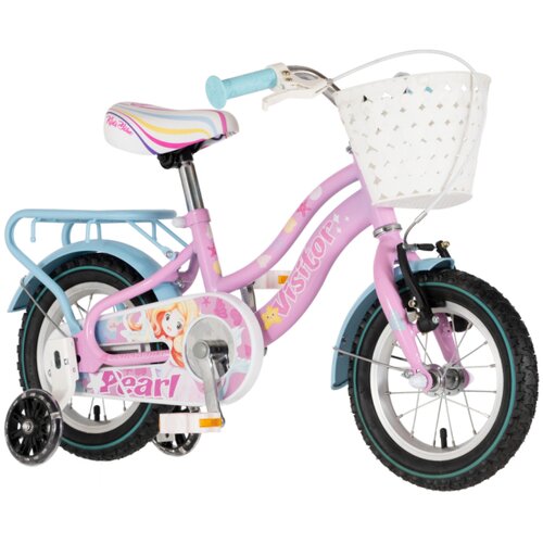 Visitor bicikl kids pearl 12" 8" v-brake kontra 95-115cm (12") roze 1120127 Cene
