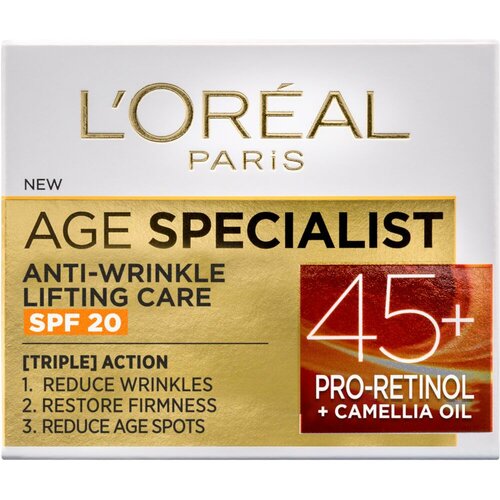 L´Oréal Paris Age Specialist 45+ dnevna krema za zrelo kožo SPF 20 50 ml Cene