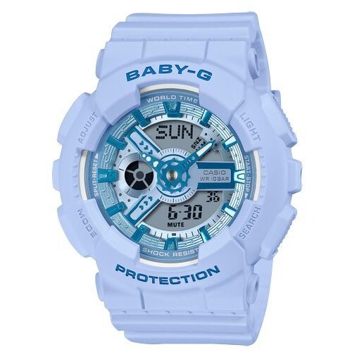 Casio Ženski sat BA-110YK-2A, Kvarcni mehanizam, Plavo kući&amp;scaron;te, Plavi Slike