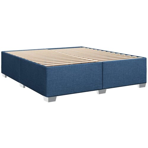  Krevet s oprugama i madracem plavi 180x200 cm od tkanine Slike