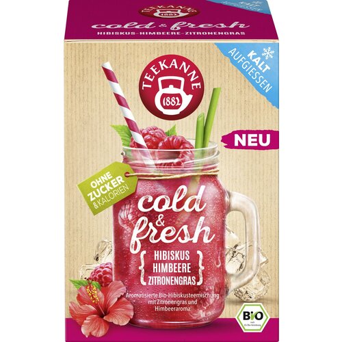 BIO Cold & Fresh - malina, hibiskus in limonska trava - 15 čajnih vrečk Cene