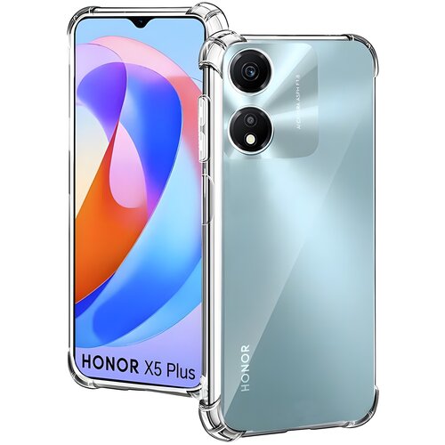 Techsuit Silikonska futrola s ojačanim rubovima za Honor X5 Plus - Prozirna Cijene