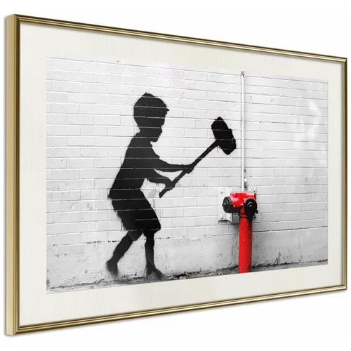  Poster - Banksy: Hammer Boy 60x40