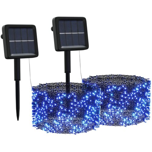  Solarna vilinska svjetla 2 kom 2 x 200 LED plava Slike
