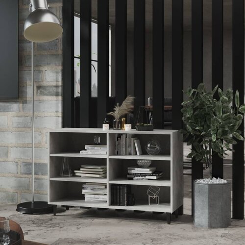 VidaXL Komoda betonsko siva 103,5x35x70 cm iverna plo&amp;scaron;ča Slike