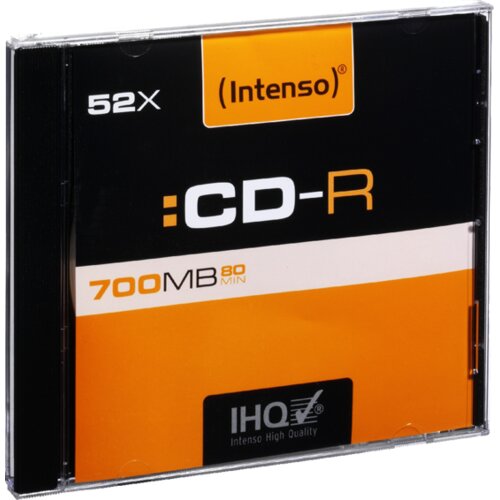 Intenso CD-R 700MB (80 min.) pak. 1 komad Slim Case &amp;ndash; CD-R700MB/1Slim Slike