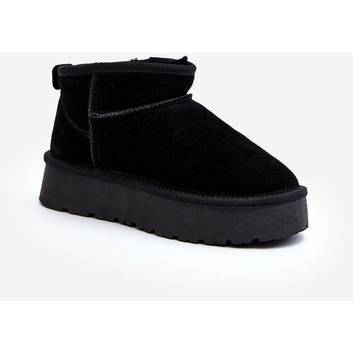 Boto Fashionable Suede Low Snow Boots Black Nucca Cene
