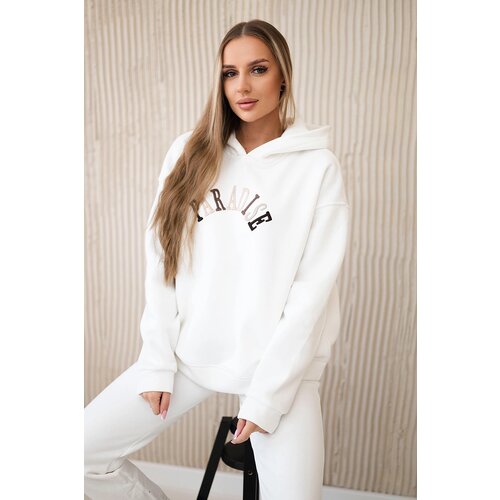 Kesi Cotton set with embroidered Paradise ecru inscription Slike